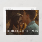 シンプルフォト結婚式招待状はがき 案内ポストカード (正面/裏面)