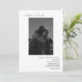 シンプルフォト結婚式招待状001 招待状 (スタンド正面)