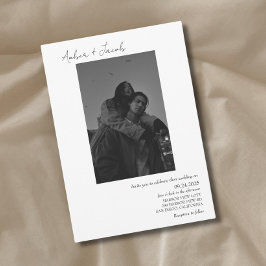 シンプルフォト結婚式招待状001 招待状