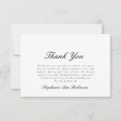 シンプルフォト葬儀悔やみや弔慰ありがとうございました サンキューカード (正面)