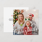 シンプルフォト クリスマスをおめでとう シーズンカード (正面/裏面)
