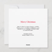 シンプルフォト クリスマスをおめでとう シーズンカード (裏面)