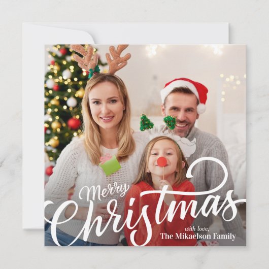 シンプルフォト クリスマスをお祝いしよう シーズンカード (正面)