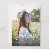 シンプルフォト 卒業クラス 2025 招待状 (正面)