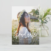 シンプルフォト 卒業クラス 2025 招待状 (スタンド正面)