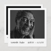 シンプルフォト 現代 デス アニバーサリー 招待状 (正面/裏面)