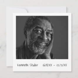 シンプルフォト 現代 デス アニバーサリー 招待状