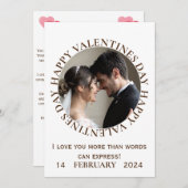 シンプルフォトValentinesデイカード シーズンカード (正面/裏面)