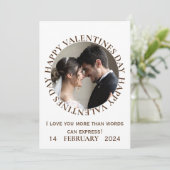 シンプルフォトValentinesデイカード シーズンカード (スタンド正面)