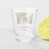 シンプルフォミニマルトコラージュ名の文字  ショットグラス (裏面)