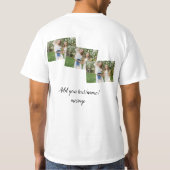 シンプルフォミニマルトコラージュ名の文字 Tシャツ (裏面)