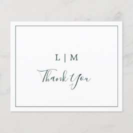 シンプルフォレストグリーン結婚予算サンキューカード