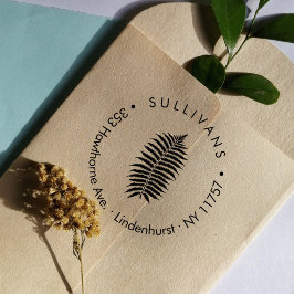 シンプルフォレストファーンボタニカル差出人住所 セルフインキングスタンプ