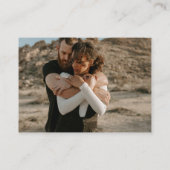 シンプルフォントはっきりしたウェディングrsvp Qrコード2写真 エンクロージャーカード (裏面)