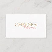 シンプルフォントピンク 名刺 (正面)