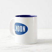 シンプルフォントモダンデザインイングランドロンドンマグ ツートーンマグカップ (正面左)