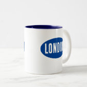 シンプルフォントモダンデザインイングランドロンドンマグ ツートーンマグカップ (正面右)