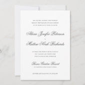 シンプルフォーマルエレガント結婚クラシック 招待状 (正面)