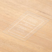 シンプルフォーマルエレガント結婚s アクリル招待状