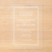 シンプルフォーマルエレガント結婚s アクリル招待状