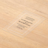 シンプルフォーマルエレガント結婚s アクリル招待状 (レイダウン)