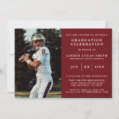 シンプルフォーマルクラシック写真の卒業招待状 招待状 (正面)