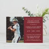 シンプルフォーマルクラシック写真の卒業招待状 招待状 (スタンド正面)