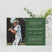 シンプルフォーマルクラシック写真の卒業招待状 招待状 (スタンド正面)