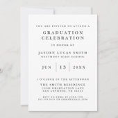 シンプルフォーマルクラシック写真の卒業招待状 招待状 (正面)