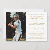 シンプルフォーマルクラシック写真の卒業招待状 招待状 (正面)