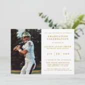 シンプルフォーマルクラシック写真の卒業招待状 招待状 (スタンド正面)