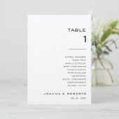シンプルフォーマルクラフトテーブル番号1座席表 招待状 (スタンド正面)
