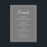 シンプルフォーマルグレイ伝統的エレガントな結婚式 エンクロージャーカード<br><div class="desc">伝統的スタイルグレイ結婚/グレイのエンクロージャカーエレガントドは、薄い書の中で書の中で「詳細シンプル」とデザインを備えた縁どを備えた。テンプレートは、あなたの特別な日に関する重要な情報を共有するための十分なスペースを与える。このクラシックデザインはOSにフォーマル最適結婚である。</div>