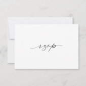 シンプルフォーマルミニマル伝統的クラシック 出欠カード (裏面)