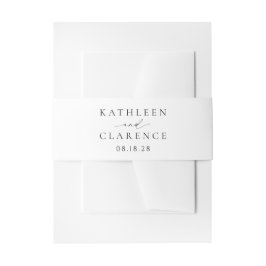 シンプルフォーマルミニマル伝統的クラシック 招待状ベリーバンド