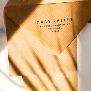 シンプルフォーマルモダン差出人住所 セルフインキングスタンプ