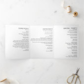 シンプルフォーマル三つ折結婚式 プログラム (内部)