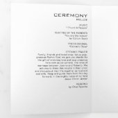 シンプルフォーマル三つ折結婚式 プログラム (内部最初)