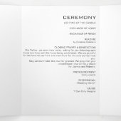 シンプルフォーマル三つ折結婚式 プログラム (内部中)