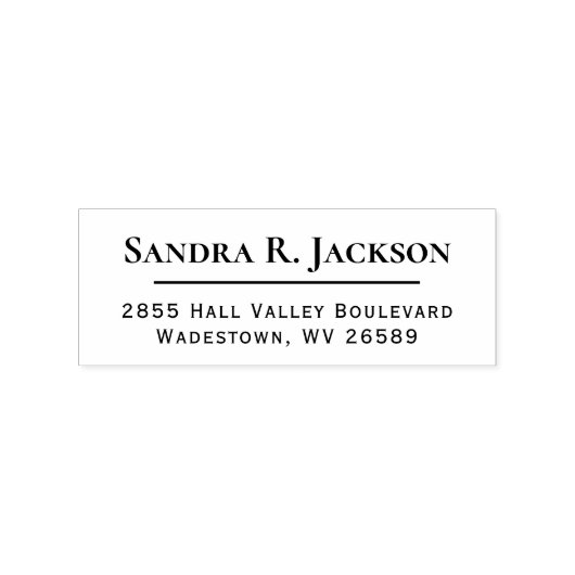 シンプルフォーマル企業の名前をカスタムする差出人住所 ラバースタンプ (インプリント)