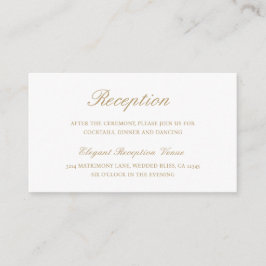 シンプルフォーマル伝統的エレガント結婚金ゴールド エンクロージャーカード