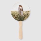 シンプルフォーマル写伝統的クラシック結婚 ハンドファン (裏面)