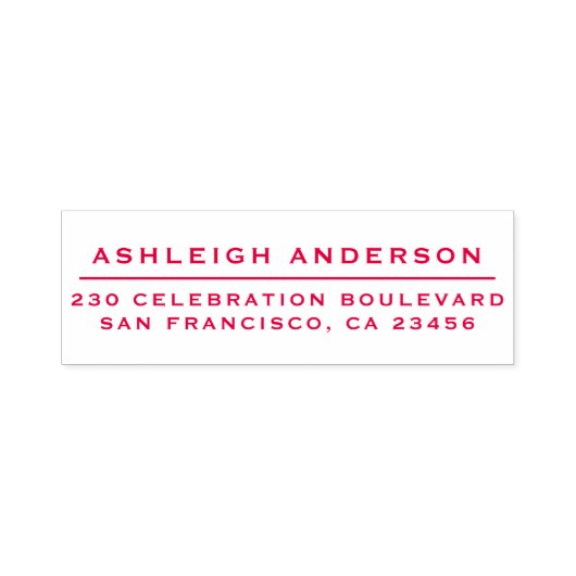 シンプルフォーマル名前をカスタムする差出人住所 セルフインキングスタンプ (デザイン)