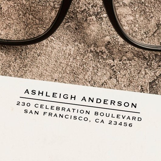 シンプルフォーマル名前をカスタムする差出人住所 セルフインキングスタンプ