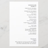 シンプルフォーマル結婚式 プログラム (裏面)