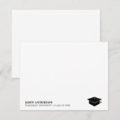 シンプルフォーマルScript Graduation Capノートカード ノートカード (正面/裏面)