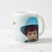 シンプルフミニマルォトネームの文字  ジャンボコーヒーマグカップ (正面右)