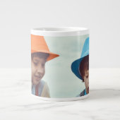 シンプルフミニマルォトネームの文字  ジャンボコーヒーマグカップ (正面)