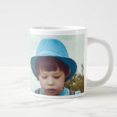 シンプルフミニマルォトネームの文字  ジャンボコーヒーマグカップ (右)