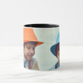 シンプルフミニマルォトネームの文字  マグカップ (中央)